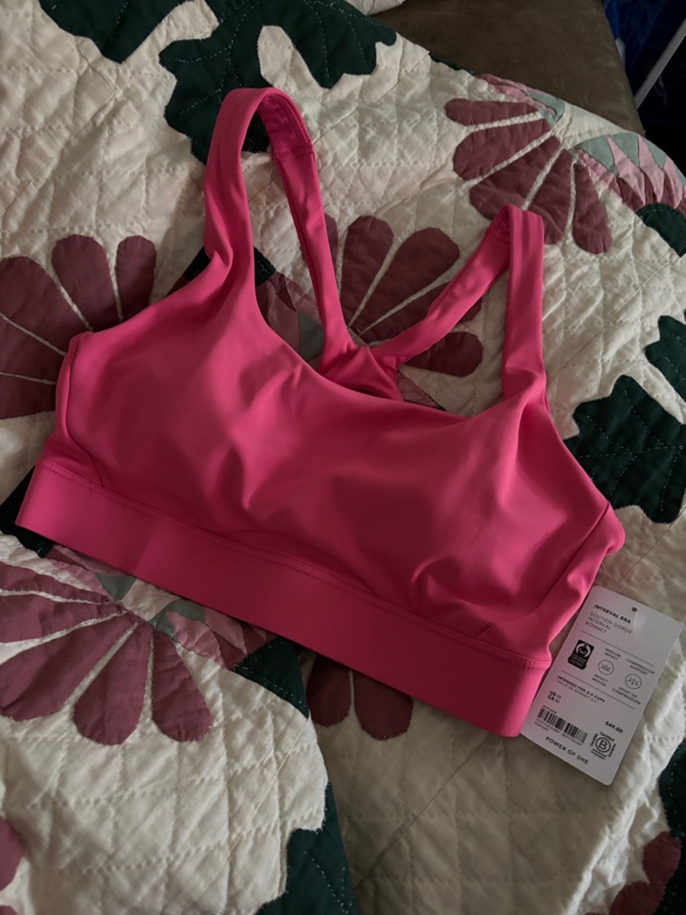 Athleta Pink Seamless ‘Interval’ Sports Bra
